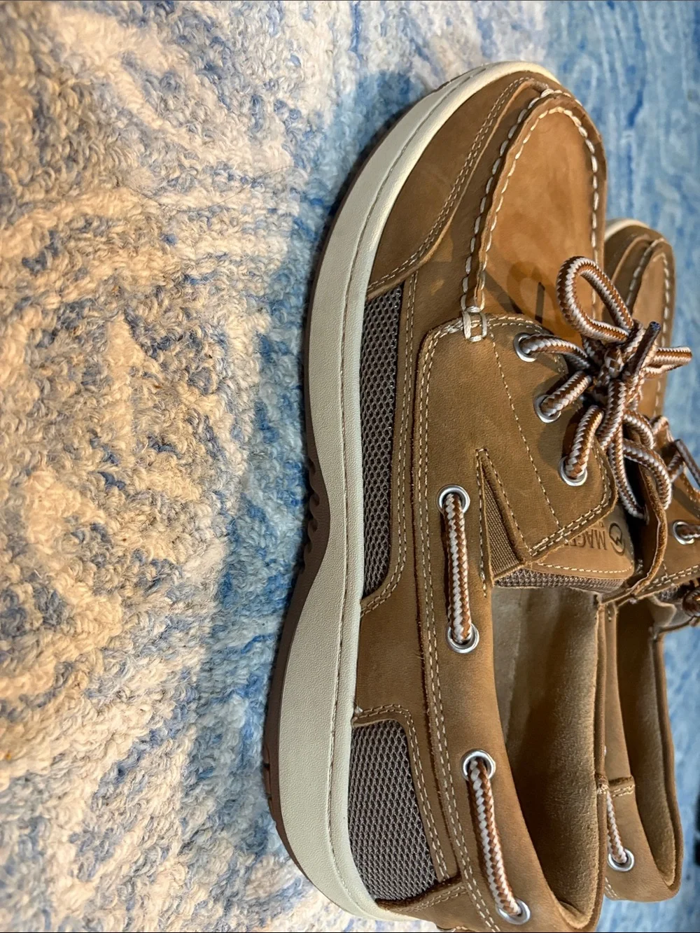 Magellan Outdoors Men’s Tan Leather Boat Shoes